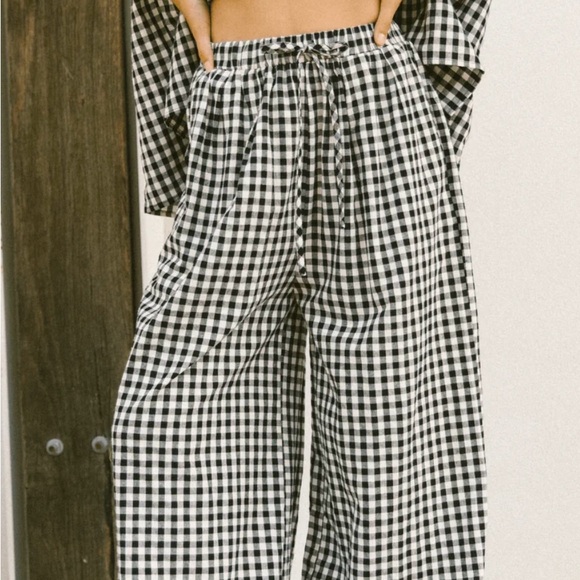 Black Gingham Pants - Picture 2 of 3